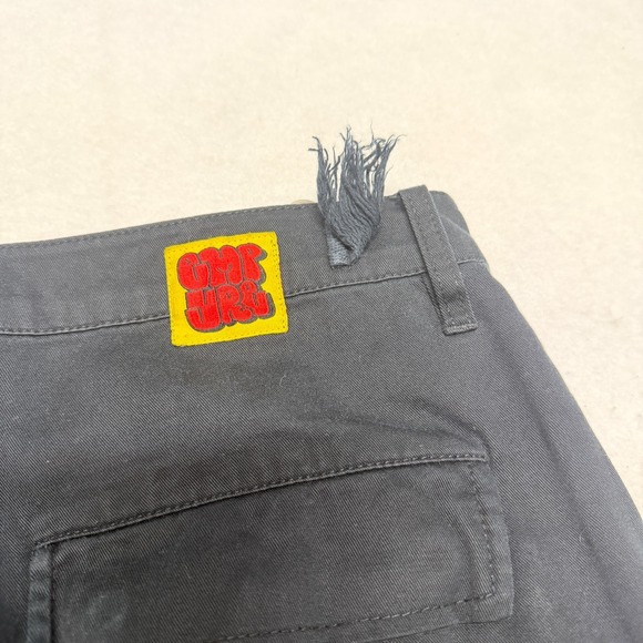 Empyre Pants Mens 28 Double Knee Cargo Pants Baggy Skater Black Y2K *FLAWED - Picture 9 of 16